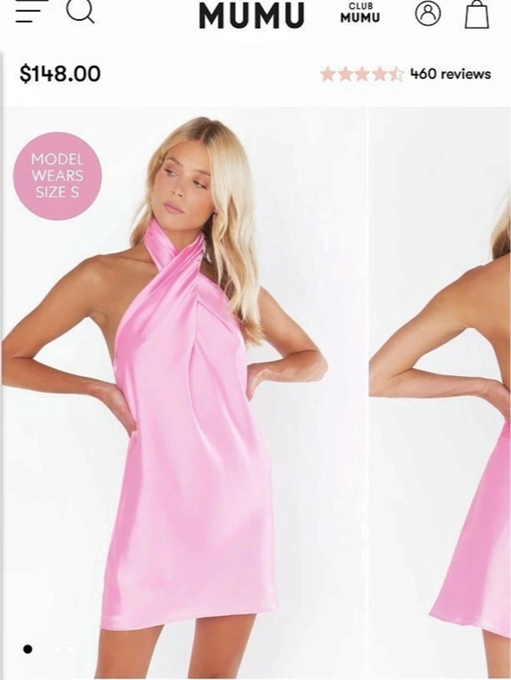 Show Me Your Mumu Jasmine Halter Mini Dress Pink